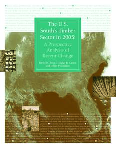 ■ Except during very brief periods, total timber production grew between 1962 and 1998. ■ Between 1998 and 2002, total timber production declined by about 9 percent, back to 1995 levels. ■ Prices for softwood produ