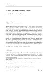 Demography / Development / Poverty / Malnutrition / Programme for International Student Assessment / Infant mortality / Quality of life / Organisation for Economic Co-operation and Development / Child poverty / Economics / Socioeconomics / Structure