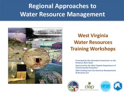 Regional Approaches to Water Resource Management West Virginia Water Resources Training Workshops Picture