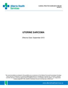 Sarcoma / Endometrial cancer / Uterine sarcoma / Adjuvant therapy / Endometrial stromal sarcoma / Ovarian cancer / Uterine cancer / Soft-tissue sarcoma / Chemotherapy / Medicine / Oncology / Gynaecological cancer