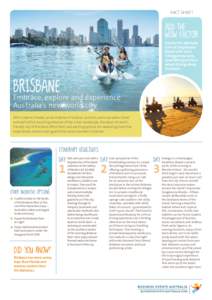 FACT SHEET  Add the wow factor Get the full adrenalin rush at Tangalooma