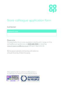 Co-op Food Store Application Form.indd