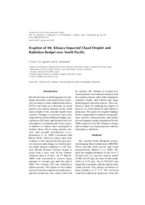 Western Pacific Air-Sea Interaction Study, Eds. M. Uematsu, Y. Yokouchi, Y. W. Watanabe, S. Takeda, and Y. Yamanaka, pp. 83–87. © by TERRAPUB[removed]doi:[removed]w-pass.a01.009  Eruption of Mt. Kilauea Impacted Cloud Dr