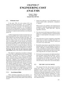 Engineering Cost Analysis - Chapter 17 Geothermal Direct-Use Engineering and Design Guidebook