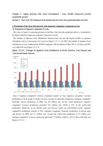 Chapter 2  Japan growing with Asia’s development – Asia –Pacific framework toward sustainable growth Section 2 East Asia: Development from production networks into production/sales network