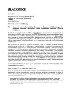 Comments on the Consultative Document of Assessment Methodologies for Identifying Non-Bank Non-Insurer Global Systemically Important Financial Institutions