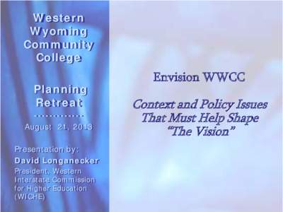 Western Wyoming Community College Planning Retreat
