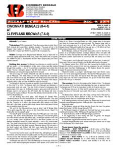 National Football League rivalries / Battle of Ohio / Carson Palmer / Chad Ochocinco / Ken Anderson / Marvin Lewis / Andy Dalton / T. J. Houshmandzadeh / Andrew Whitworth / National Football League / Cincinnati Bengals / Cleveland Browns