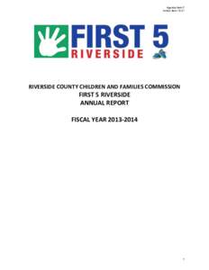 Agenda Item F Action ItemRIVERSIDE COUNTY CHILDREN AND FAMILIES COMMISSION  FIRST 5 RIVERSIDE