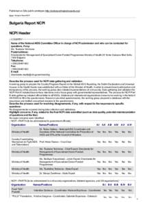 Published on Site public prototype (http://aidsreportingtool.unaids.org) Home > Bulgaria Report NCPI Bulgaria Report NCPI NCPI Header COUNTRY