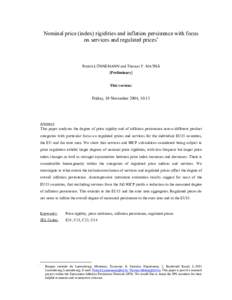 Terminology / Inflation / Consumer price index / Price index / Harmonised Index of Consumer Prices / Monetary policy / Sticky / Bond duration / Index / Economics / Price indices / Statistics