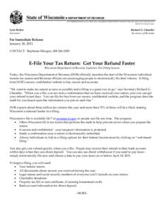 Wisconsin Department of Revenue - E-File Your Tax Return: Get Your Refund Faster