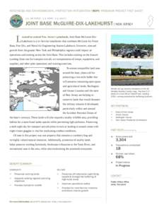 READINESS AND ENVIRONMENTAL PROTECTION INTEGRATION [REPI] PROGRAM PROJECT FACT SHEET U.S. AIR FORCE - U.S. ARMY - U.S. NAVY : JOINT BASE McGUIRE-DIX-LAKEHURST : NEW JERSEY  L