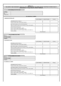 ANEXO N° 13 DECLARACIÓN JURADA DE INGRESOS Y RENTAS DEL POSTULANTE Y FAMILIARES CON QUIENES MANTENGA PARENTESCO DE PRIMER GRADO DE CONSANGUINIDAD Y/O PRIMER GRADO DE AFINIDAD Y HERMANOS I. DATOS GENERALES DEL POSTULANT