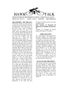 HAWK  TALK NEWSLETTER OF HETHERSETT HAWKS / SWINTON & CO CSC ISSUE NO[removed]