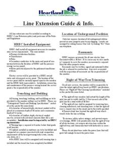 Line Extension Guide & Info. All line extensions must be installed according to HREC’s Line Extension policy and provisions of the Rules