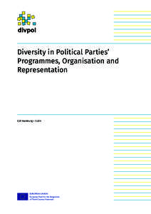 Diversity in Political Parties’ ­ Programmes, ­Organisation and ­Representation CJD Hamburg + Eutin