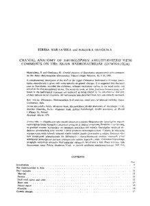 TERESA MAR YANSKA and HALSZKA OSM6LSKA  CRANIAL ANATOMY OF SAUROLOPHUS ANGUSTIROSTRIS WIT H