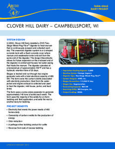 STAR  FARM-SCALE DAIRY PROJECT  CLOVER HILL DAIRY – CAMPBELLSPORT, WI