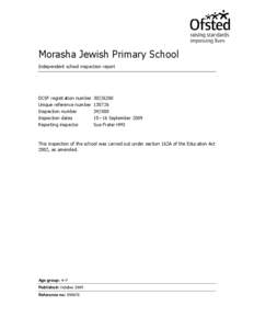 Microsoft Word - V3 Morasha Jewish Primary School - Report for pub[removed]doc