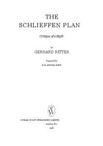 THE SCHLIEFFEN PLAN Critique of a Myth