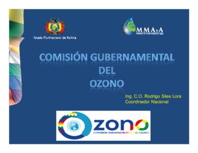 Ing. C.O. Rodrigo Siles Lora Coordinador Nacional La CGO es la Unidad Técnica Nacional encargada de establecer, coordinar y aplicar el plan de acción para reducir, sustituir y eliminar el uso de