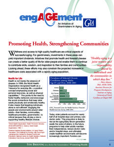 Promoting Health, Stengthening Communities