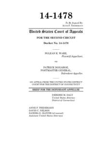 December 23, 2014 Ware v. Donahue 2nd circuit brief