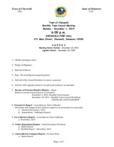 Delaware / Quorum / Parliamentary procedure / Meetings / Minutes
