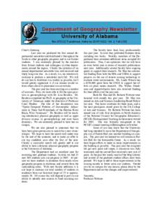 American Association of State Colleges and Universities / University of Alabama System / University of Alabama / National Council for Geographic Education / University of North Alabama / Geographic information system / Alabama / Association of Public and Land-Grant Universities / Oak Ridge Associated Universities