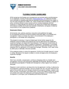 Management / Employment compensation / Organizational behavior / Work–life balance / Flextime / Employment / Employee benefit / Remote office center / Working time / Telecommuting / Human resource management