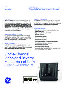 GE Security Fiber Optic Video/Data Transmitters and Receivers