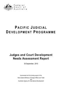 F e d e r a l C o u r t o f A u s t r a l i a PACIFIC JUDICIAL DEVELOPMENT PROGRAMME