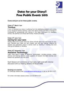 Microsoft Word - Free Hearing Events 2015_2