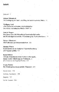 Inhalt  Editorial 7 Reirnar Gilsenbach Die Verfolgung der Sinti - ein Weg, der nach Auschwitz führte 11 Wolfgang Ayaß