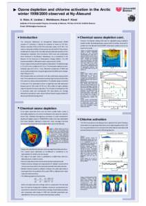 Universität Bremen Ozone depletion and chlorine activation in the Arctic winter[removed]observed at Ny-Ålesund