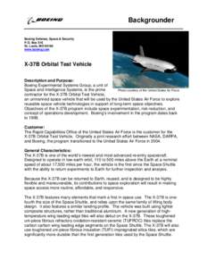 Backgrounder Boeing Defense, Space & Security P.O. Box 516 St. Louis, MO[removed]www.boeing.com