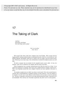 Copyright 2003 AT&T and Lumeta. All Rights Reserved. Notice: For personal use only. These materials may not be reproduced or distributed in any form or by any means except that they may be downloaded from this source 