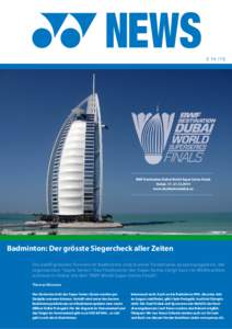 [removed]BWF Destination Dubai World Super Series Finals Dubai, [removed]www.destinationdubai.ae