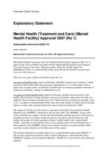 Mental health law / Mental Health (Care and Treatment) Act / Mental health / Psychiatric hospital / Involuntary commitment / Mental Health Act / Medicine / Health / Psychiatry