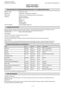 Report Date : REVISION DATE: REV. NO./REPL. SDS GENERATED : 1  SAFETY DATA SHEET