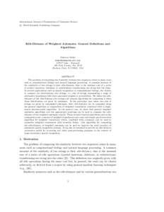 Formal languages / Mathematics / Finite state transducer / Computer science / Semiring / Finite-state machine / Sequence / Büchi automaton / Automata theory / Models of computation / Theoretical computer science