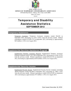 NEW YORK STATE OFFICE OF TEMPORARY AND DISABILITY ASSISTANCE 40 North Pearl Street, Albany, New York[removed]Andrew M. Cuomo Governor