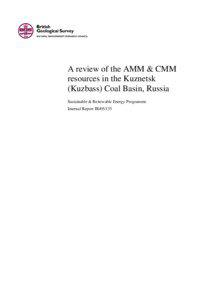 A review of the AMM & CMM resources in the Kuznetsk (Kuzbass) Coal Basin, Russia