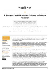  A Retrospect on Achievements Following an Onerous Retraction Baker, R. J., R. A. Van Den Bussche, A. J. Wright, L. E. Wiggins, M. J. Hamilton, E. P. Reat, M. H. Smith, M. D. Lomakin, and R. K. Chesser. 1996. 