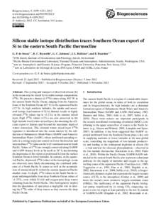 Water masses / Aquatic ecology / Chemical oceanography / Water / Subantarctic / Subantarctic Mode Water / Antarctic Intermediate Water / Mixed layer / Silicon dioxide / Oceanography / Physical oceanography / Physical geography