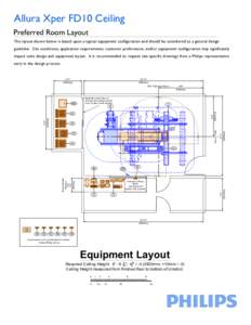 Allura Xper FD10 Ceiling Preferred Room Layout The layout shown below is based upon a typical equipment configuration and should be considered as a general design guideline. Site conditions, application requirements, cus