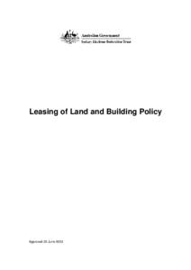 Leasing of land and building policy