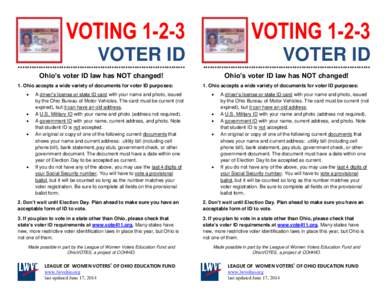 Election fraud / Government of Ohio / Voter ID laws / Voting / Provisional ballot / Voter registration / Ohio Secretary of State / Help America Vote Act / Voter suppression / Politics / Elections / Government