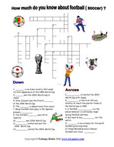 Soccer/Football worksheet